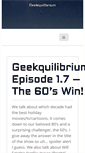 Mobile Screenshot of geekquilibrium.com