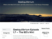 Tablet Screenshot of geekquilibrium.com